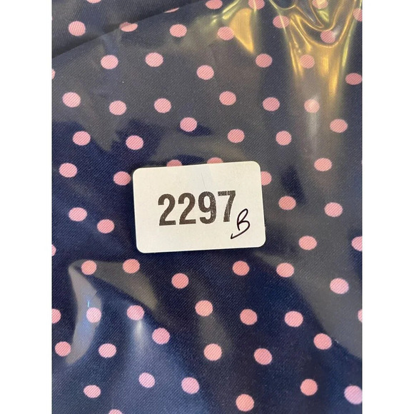 Talbots The‎ Perfect Crop Curvy Blue Pants Pink Polka Dot Size 6 Stretch Beach - Picture 9 of 9